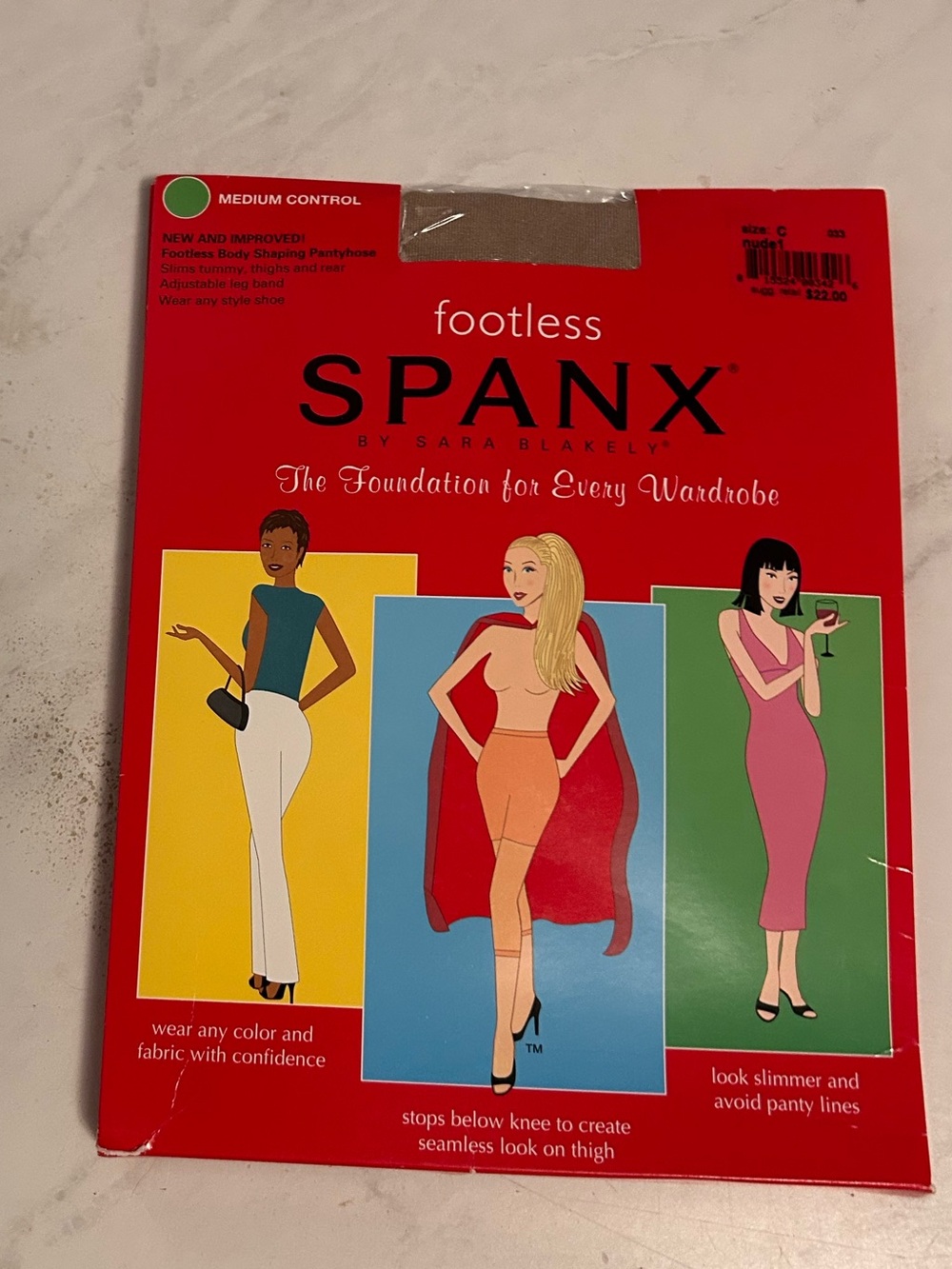 Spanx Footless Body by Shaping
Pantyhose Black Medium
Control Size C Made in USA
